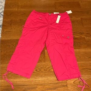 Cato Bright Pink Cargo Capris size 6